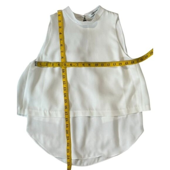 Elizabeth & James Womens Size S Ivory Sleeveless High-Low Layered Tank Top With - Picture 6 of 6